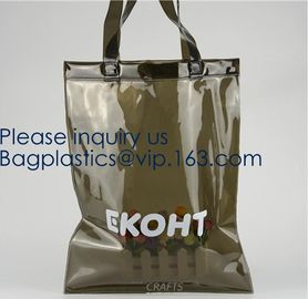 Personalized Custom Logo Reusable Vinyl Tote Folding Portable Transparent Pvc Shopping Bag,Pvc Shopping Tote Bag Grocery