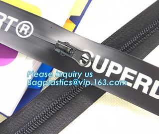 Waterproof heat seal apparel packaging seal with slider zip, pvc zipper lock slider/Resealable PVC Slider Zip seal zip