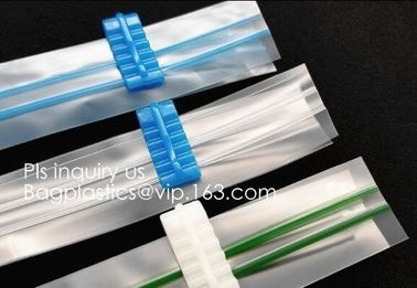 pe vacuum plastic cheap double color flange zipper, PP flange zipper, double color flange zipper for flexible packages