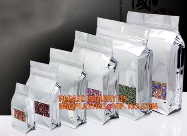 Reusable Stand up Zipper Pouch Aluminum Foil Bags, Square Bottom Coffee Packaging Bags With Valve,Coffee Packaging Bags