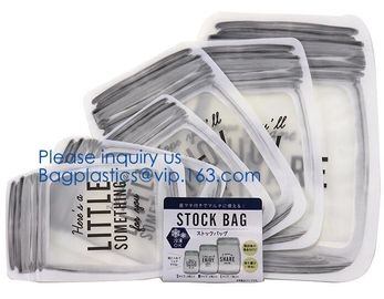 BPA Free Zip lockk Snack Bags for Preservation &amp; Cooking Reusable Food Storage Bag,Cooking Food Bag, Silicone Lunch Bag