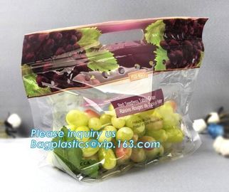 Slider Zipper Locking Bags, 3 Mil Slider Lock Plastic Bags, slider zipper lock bag grape bag for fruit and vegetable pac