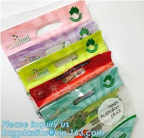 waterproof slider zipper plastic bags zip food packing bag, fresh fruit packaging bag with zipper, slider zip lock grape