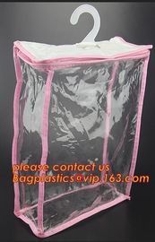 manufacture clear plastic pvc hanger bag with snap,Eco Friendly Transparent Foldable Coat Plastic Stereo Hanging Hook Ha