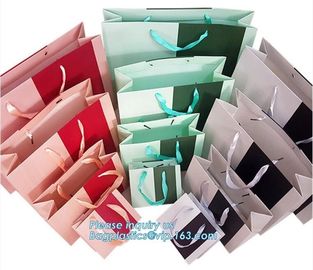 Luxury Recycled Custom Printing Logo Paper Shopping Bag Wholesale Paper Carrier Bag,wedding paper gift candy carrier bag