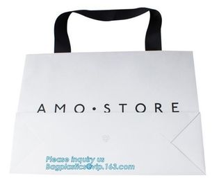 Luxury Matte Black Premium Gift Paper Packaging Carrier Shopping Bag,Luxury Cloth Carrier Paper Bag with Handle, bagplas