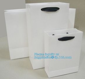 Gloss Laminated Luxury Rope Handled Paper Carrier Bags,Luxury thick white cardboard paper carrier bag wholesale paper ba