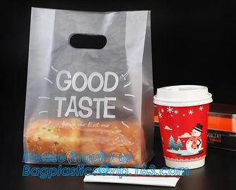 Customized Small Sealed Bakery Food Packing Poly Lined Snack Paper Bag With Clear Window For Cookies, bagease, bagplasti