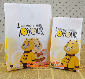 Custom bread food paper bags with your own logo,Factory Supplier Eco-friendly Kraft Paper Bread Packaging Bag