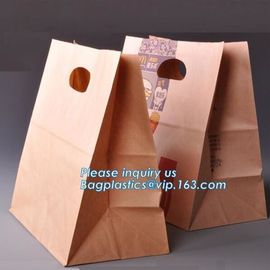 60gsm Oil-Proof Food Kraft Paper Packaging Bread Bag,food brown kraft paper bag sandwich bag bread bag, BAGPLASTICS, PAC