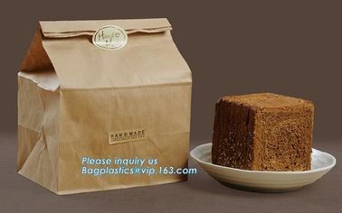 Heat seal pouch&amp;kraft paper plastic bread packaging bag,Portable High Quality Craft Paper Bread Bags, BAGEASE PACKAGE