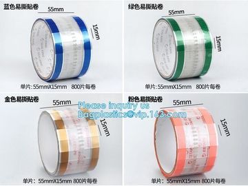 Easy Tearing Remove Masking Tape Seal Drinks And Bags,Easy TAPE OPP Tape food packaging tape coffee cup sealing label