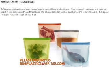 1500ML Silicone Fresh Sealing Leakproof Food Storage Bag Multipurpose Fresh Silicone Liquid Bag,Reusable Vacuum Food Bag