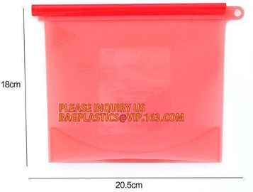 Reusable Vacuum Food Bag Silicone Food Storage Bag Fruits Vegetables Meat Preservation kits,Reusable Refrigerator Silico