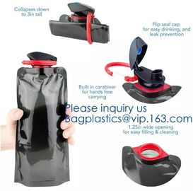 Promotional Customized Foldable Water Bottle Bag,Eco-Friendly Customized Foldable Plastic Flexible Drinking Water Bottle