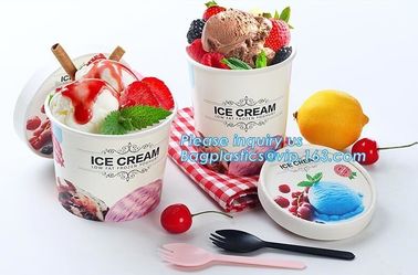 Own Logo Disposable Paper Icecream Ice Cream Cup,Disposable Plastic Cold Drink Icecream Pearl Milk Tea Cup bagease pack