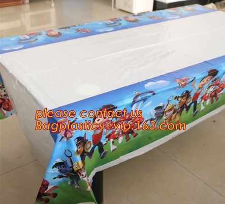 Lovely 108cm disposable Birthday tablecloth Cartoon Winnie the pooh kids happy birthday party plastic tablecover supplie