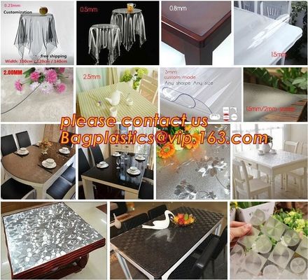 Disposable Tablecloths Plastic Tablecloths Thicken Tablecloths White Film Transparent Waterproof Table Cloth BAGEASE