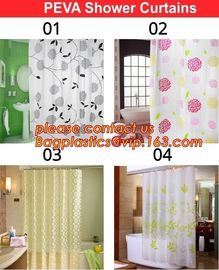Home goods pure white shower curtains with plastic hook, Custom Printed Shower Curtain, bathroom curtain bagplastics bag