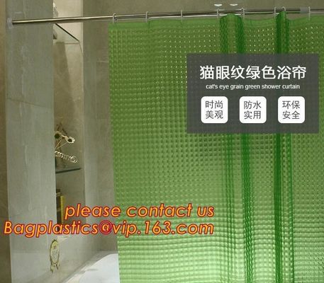 SEVEN COLOR DOT SHOWER CURTAIN, Fashion beautiful flower printing retractable bathroom shower curtain, China Manufacture