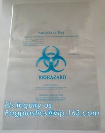 biodegradable biohazard bag/Recycled garbage bag, Polyethylene Biohazard Printed Clear Plastic Zip lockk Specimen Bags Wit