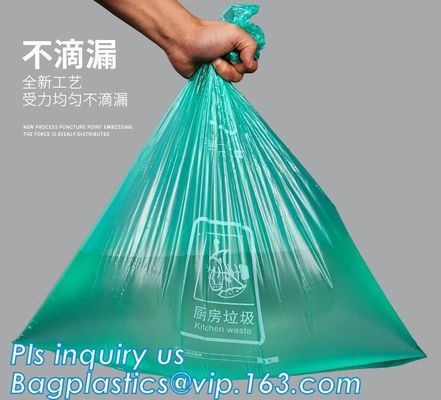 Custom Printed Yellow Biohazard Compost Disposal Plastic Biodegradable Yard Medical Waste Bag, bagplastics, bagease, pac