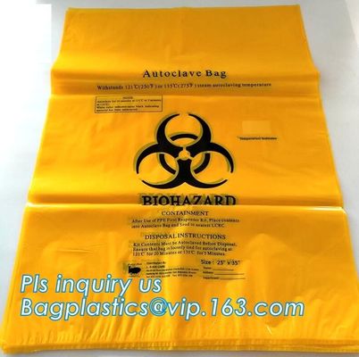 Bio Degradable Hospital Biohazard Waste Garbage Plastic Rubbish Bag For Garbage, Biodegradable Medical Biohazard Waste B