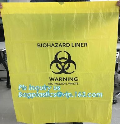 Commercial grade plastic biohazard waste bags medical waste bag, OEM Red Isolation Infectious Waste Bag Biohazard Bags o