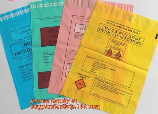 Poly Plastic Medical Specimen Bags Hospital Bag Medical Vomit Bag, specimen bag autoclavable biohazard bags high quality