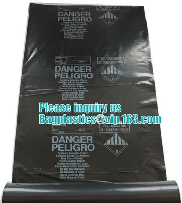 BUILDING FILMS, Asbestos bag, PE asbestos bag, building waste bag asbestos bag, building waste bag asbesto, rubble sacks