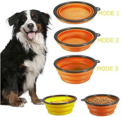 dog bowl plastic feeder pet cat food collapsible dog bowl silicone foldable dog food bowl portable travel pet water bowl