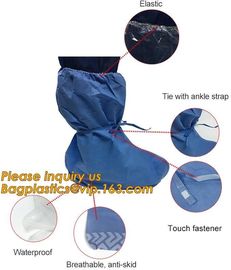 Waterproof green disposable PE shoe cover plastic overshoes,Hospital Using Disposable PP Non Woven Shoe Cover Medical Sh