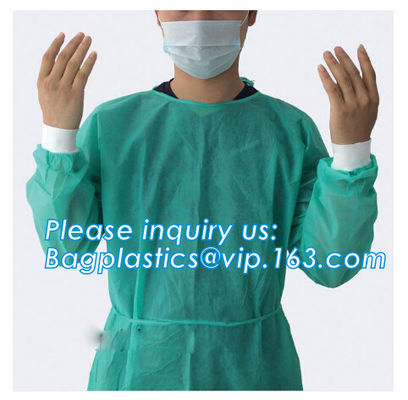 Non-woven SBPP Isolation Gown,Cheap SF SBPP Coverall/Overall for Medical use,Wholesale Disposable Dental Lab Coat bageas