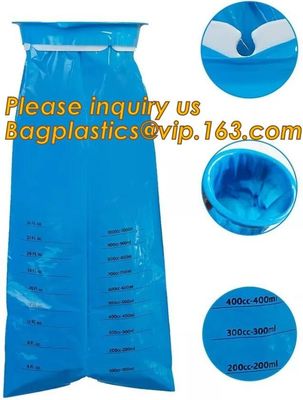 emesis vomit bag disposable,Used for hospita/ travel /airplane/ disposable blue plastic vomit bag with ring Medical Emes