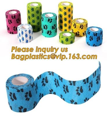 Cotton Cohesive Bandage sports tape Mixed Color Self Adhesive elastic bandage,Polyurethane Sports Under wrap Foam Tape B