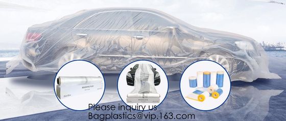 Clear Plastic Sheeting 10 Micron 20 x 250ft – Transparent Protective Masking Film – Automotive Painting &amp; More, bagease