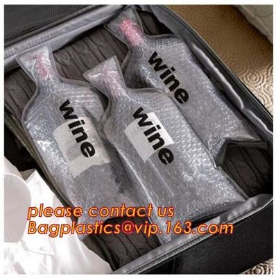 Anti-Shock Reusable Plastic PVC Inflatable Bubble Liner Protective Pac Red Wine Bags Protector For Fragile bagease pack