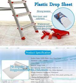 HDPE protective plastic Drop sheet Drop cloth Paint dust sheet, 3.7*3.7m PE Plastic Drop Sheet, painter dust sheetS, PAC