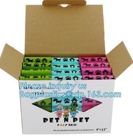 scented Eco-Friendly Black Blue Color or Mixed Dog Pet Waste Poop Bags Refill Rolls, Eco-Friendly 100% Biodegradable PLA