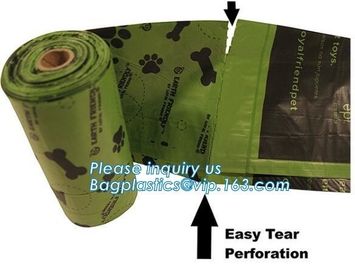 Eco-Friendly Outdoor Dog Cleaning Waste Bag Pet Poop Bags, biodegradable plastic pet cat dog waste bag drawstring dog po