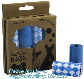 Custom Printed Biodegradable Pet Dog Disposal Poop Waste Bag, Pet Waste Bags Biodegradable Pet Dog Poop Bag, bagplastics