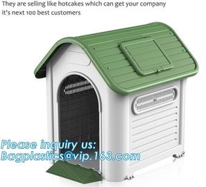 Indoor &amp;outdoor portable waterproof plastic dog house, large pet dog cage box kennel house , Manufacturer wholesale outd