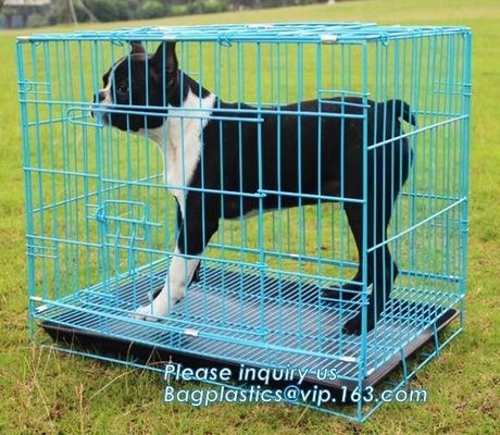 Commercial Stainless Steel Metal kennel Mesh Pet Dog Cage, Heavy duty Metal Welded Dog cage, Full Size Outdoor Kennel Co