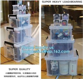 household items 8 compartment clear plastic container storage box, household kids toy clear plastic clothes storage box