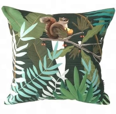 latest design Wholesale Tropical Velvet and plants Digital printing decorative cushion cover,Custom digital print blank