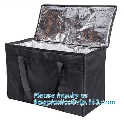 4mm Aluminium Foil Insulation PEVA 420D Polyester Cooler Bag,thermal insulation 600D polyester cooler tote bag bagease