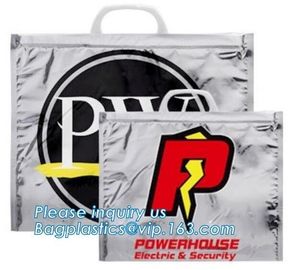 Promotional Aluminium Extra Large Thermal Cooler insulated tote bags with zipper,Custom Logo cooler bag for food bagease