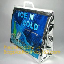 China supplier custom Aluminium foil insulated thermal lunch cooler bag big ice bag for frozen food and lunch bagease