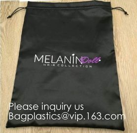 Large Black Satin Dust bag,Rose Gold Satin Drawstring Bag For Jewelry,Black Satin Drawstring Bag With Gold Printing