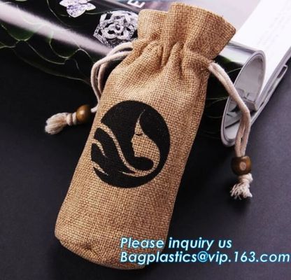 Custom cheap wedding favor gift packaging drawstring burlap jute pouch bag,drawstring jute bag burlap shopping bag new s